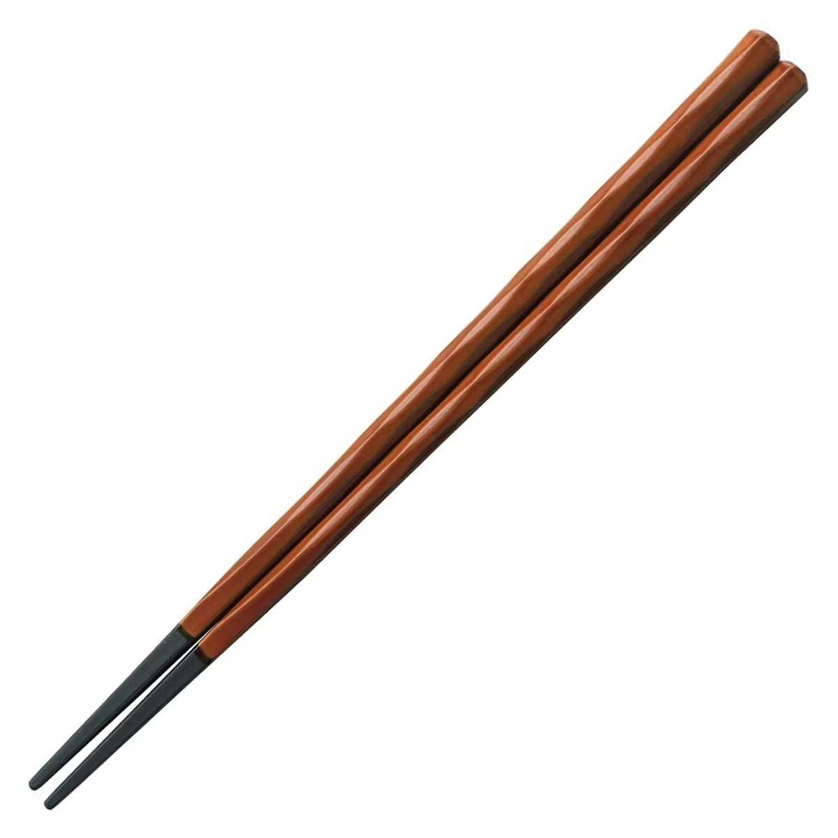 Fukui Craft PBT Resin Hexagonal Rough-Carved Lacquered Non-Slip Chopsticks 22.5cm