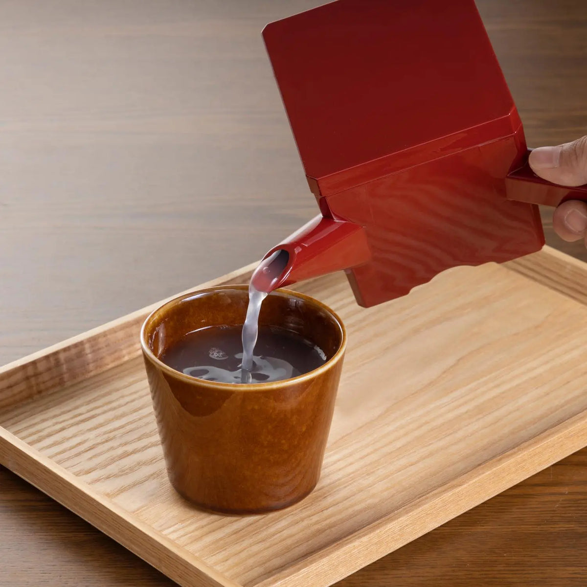 Fukui Craft Square Yutou Soba Broth Pot Red