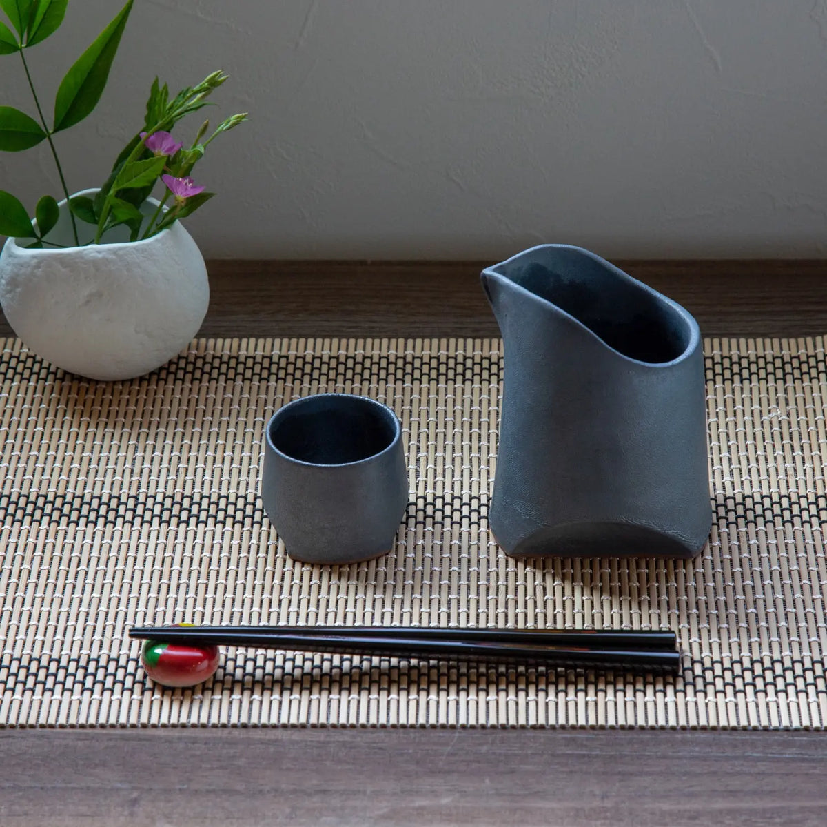 Marumi Yasuda Kawara TSUKI Ceramic Guinomi Sake Cup