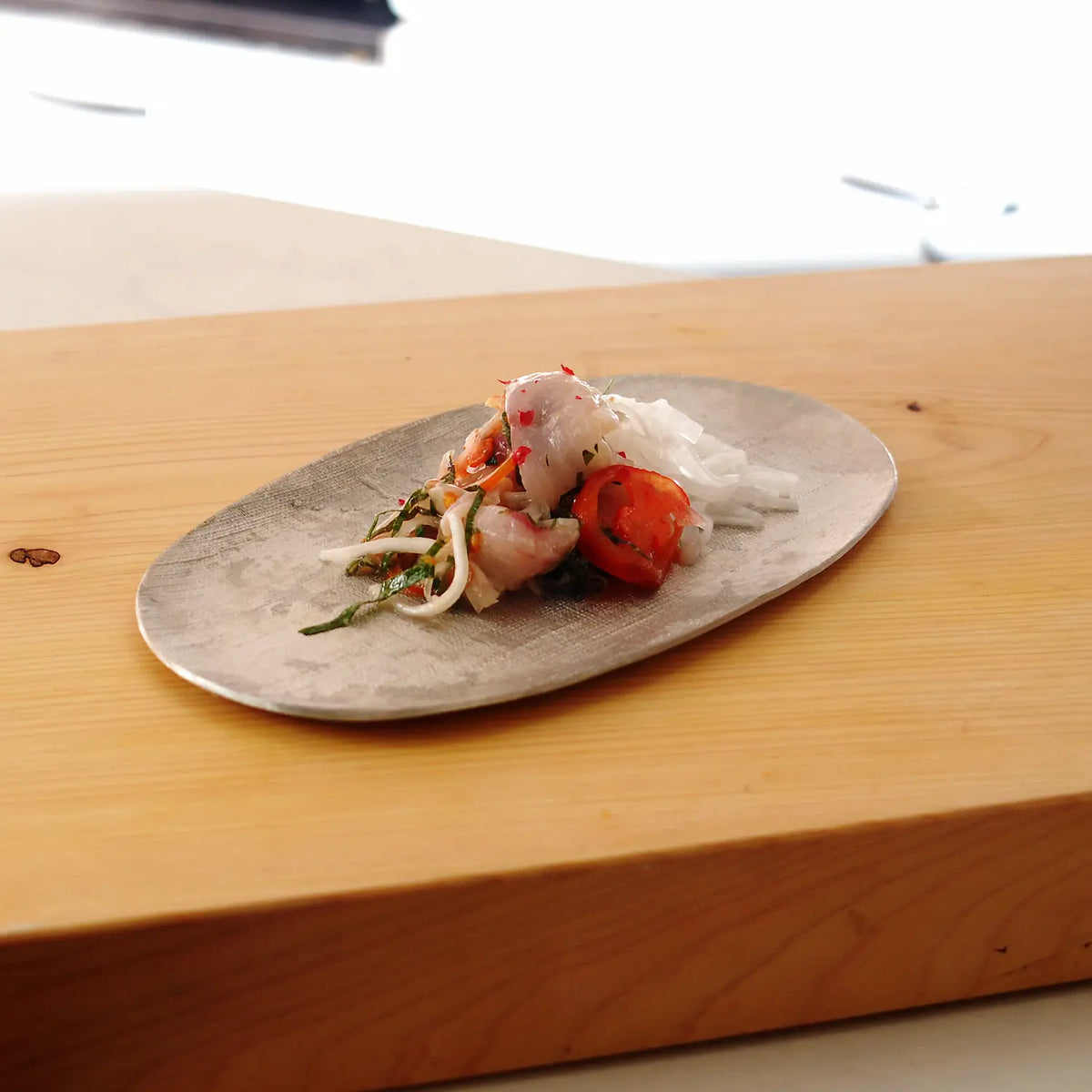 Nousaku Nunome Tin Long Plate