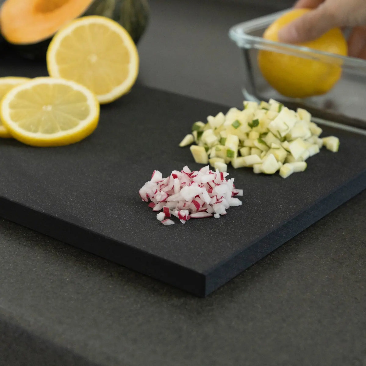 Parker Asahi Cookin Cut Synthetic Rubber Antibacterial Cutting Board Black