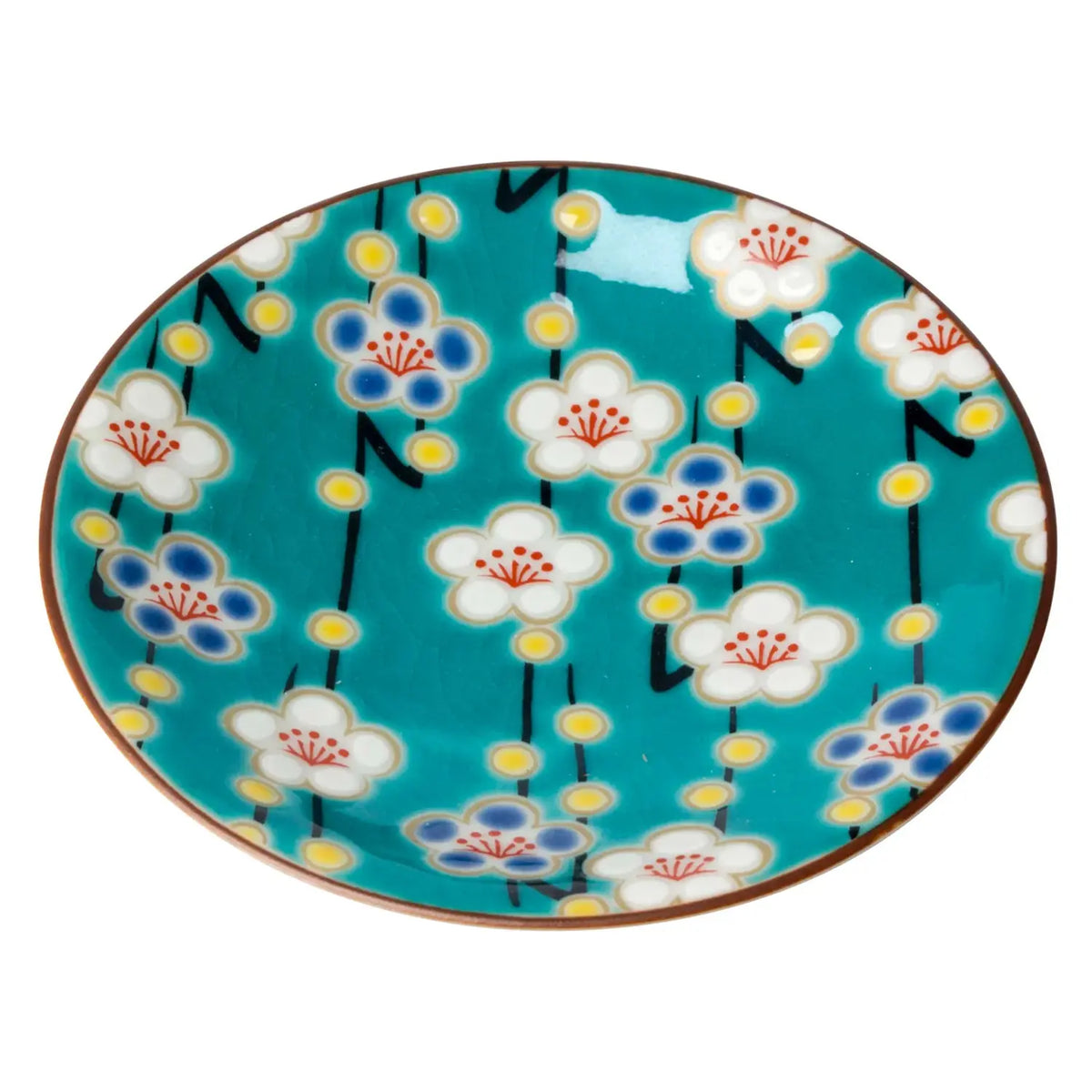 SEIKOU KISSYO II Kutani Porcelain Mamezara Small Plate Ume