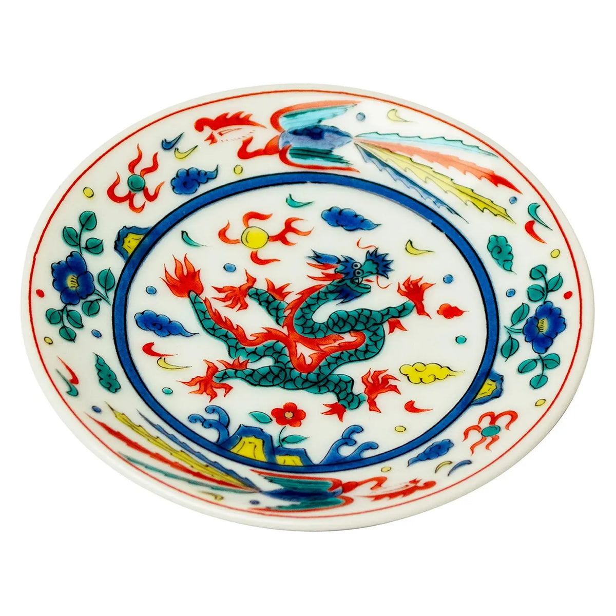 SEIKOU KISSYO Kutani Porcelain Mamezara Small Plate Banreki-Gosairyu