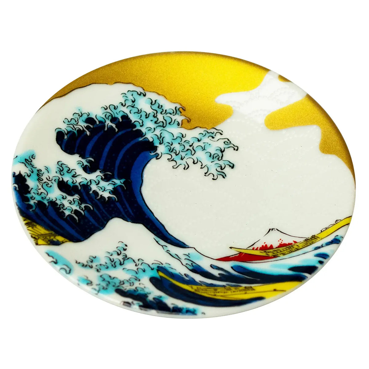 SEIKOU KISSYO Kutani Porcelain Mamezara Small Plate Nami