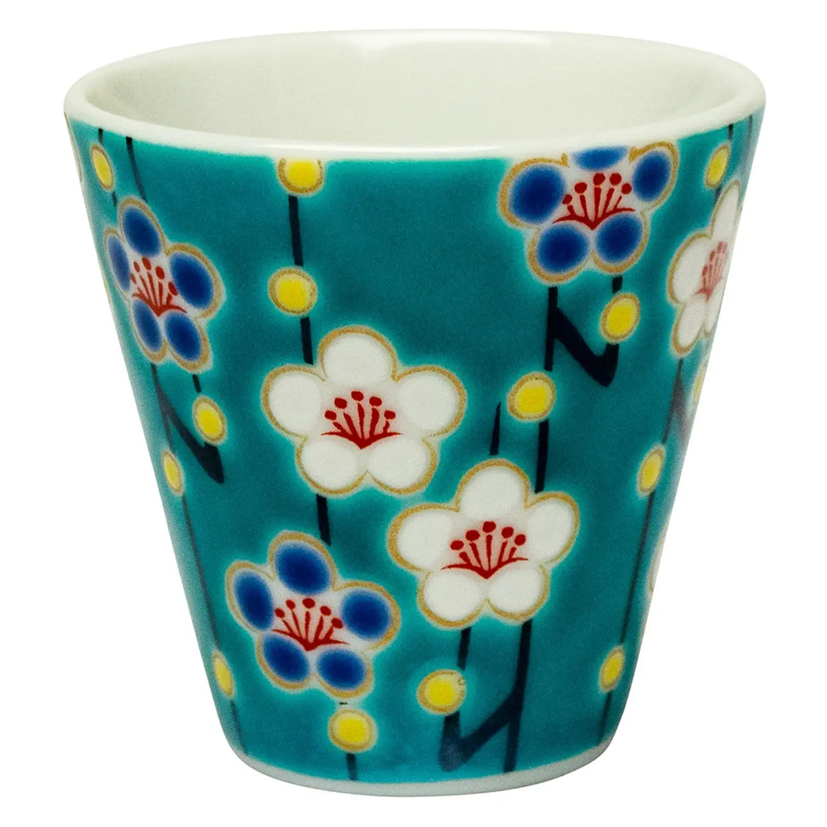 SEIKOU KISSYO Kutani Porcelain Soba Choko Cup Ume
