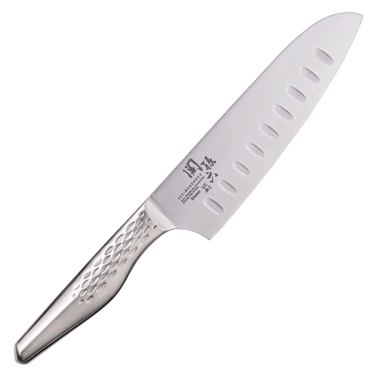 Seki Magoroku Shousou Stainless Steel Dimple Hollow Edge Santoku Knife