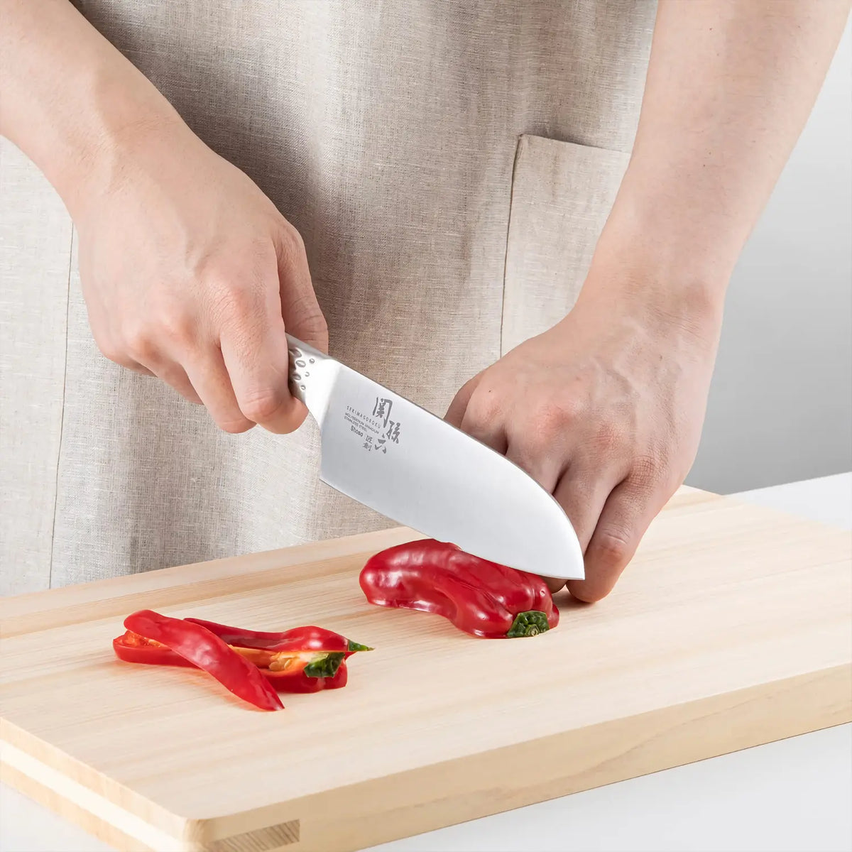 Seki Magoroku Shousou Stainless Steel Santoku Knife