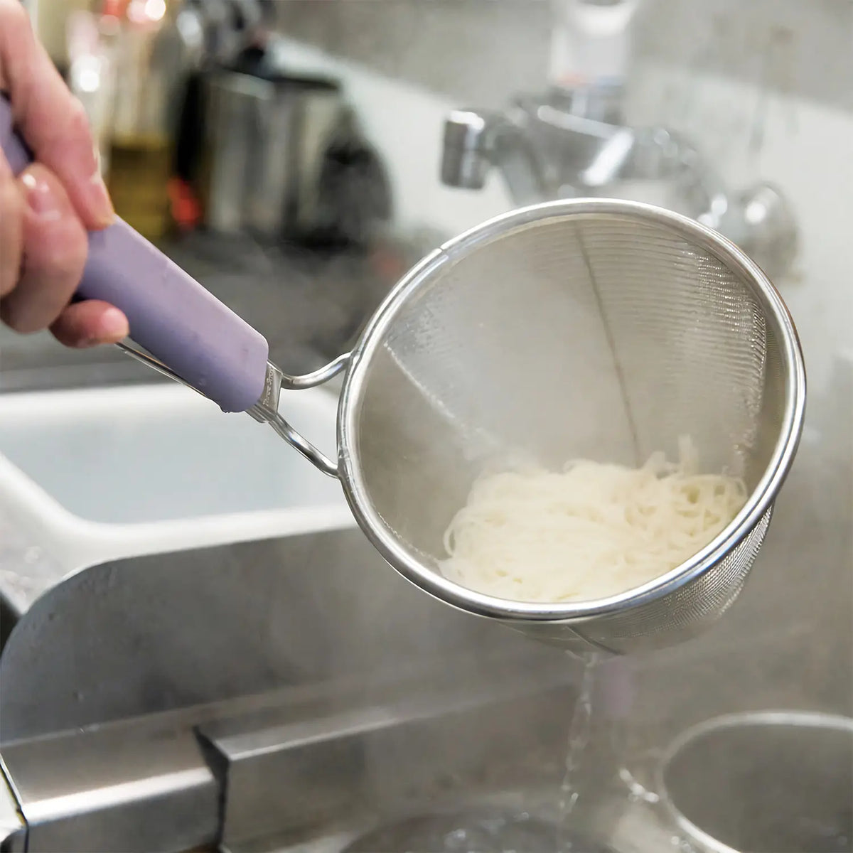 Three Snow Stainless Steel Somen Tebo Noodle Strainer
