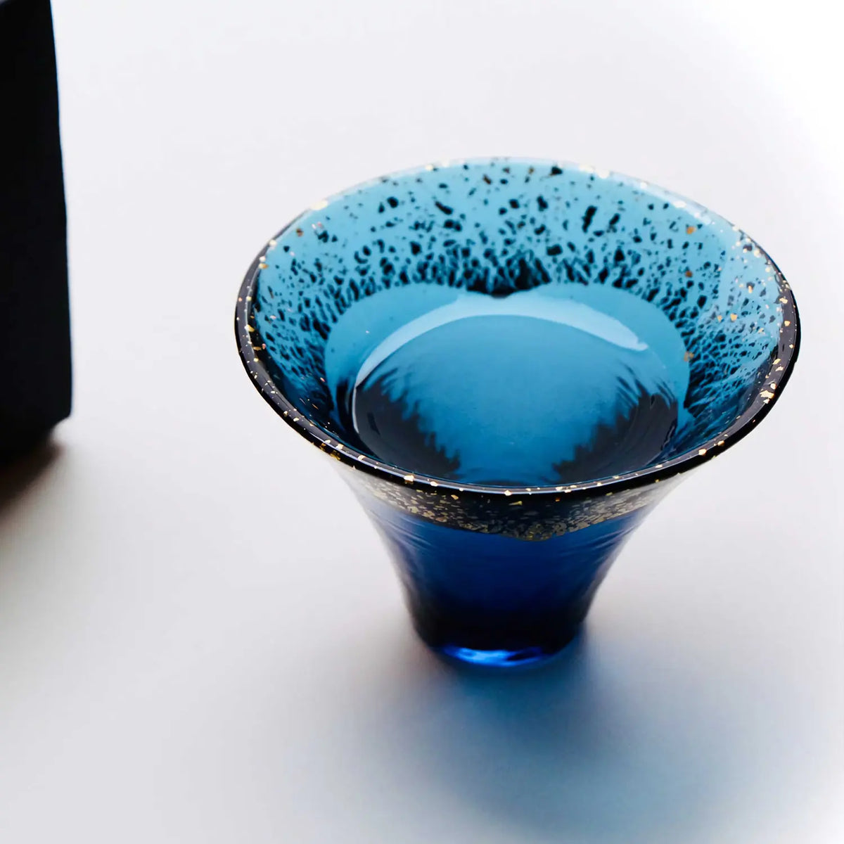 Toyo Sasaki Glass Mt. Fuji Soda Lime Glass Cold Sake Cup Navy Blue
