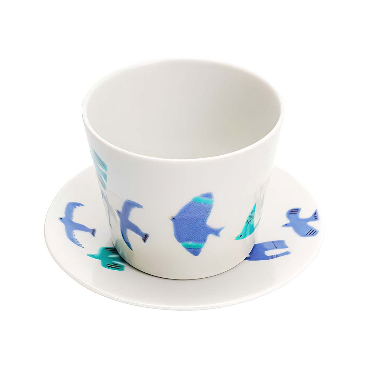 Harekutani Porcelain Blue Bird Cup &amp; Saucer