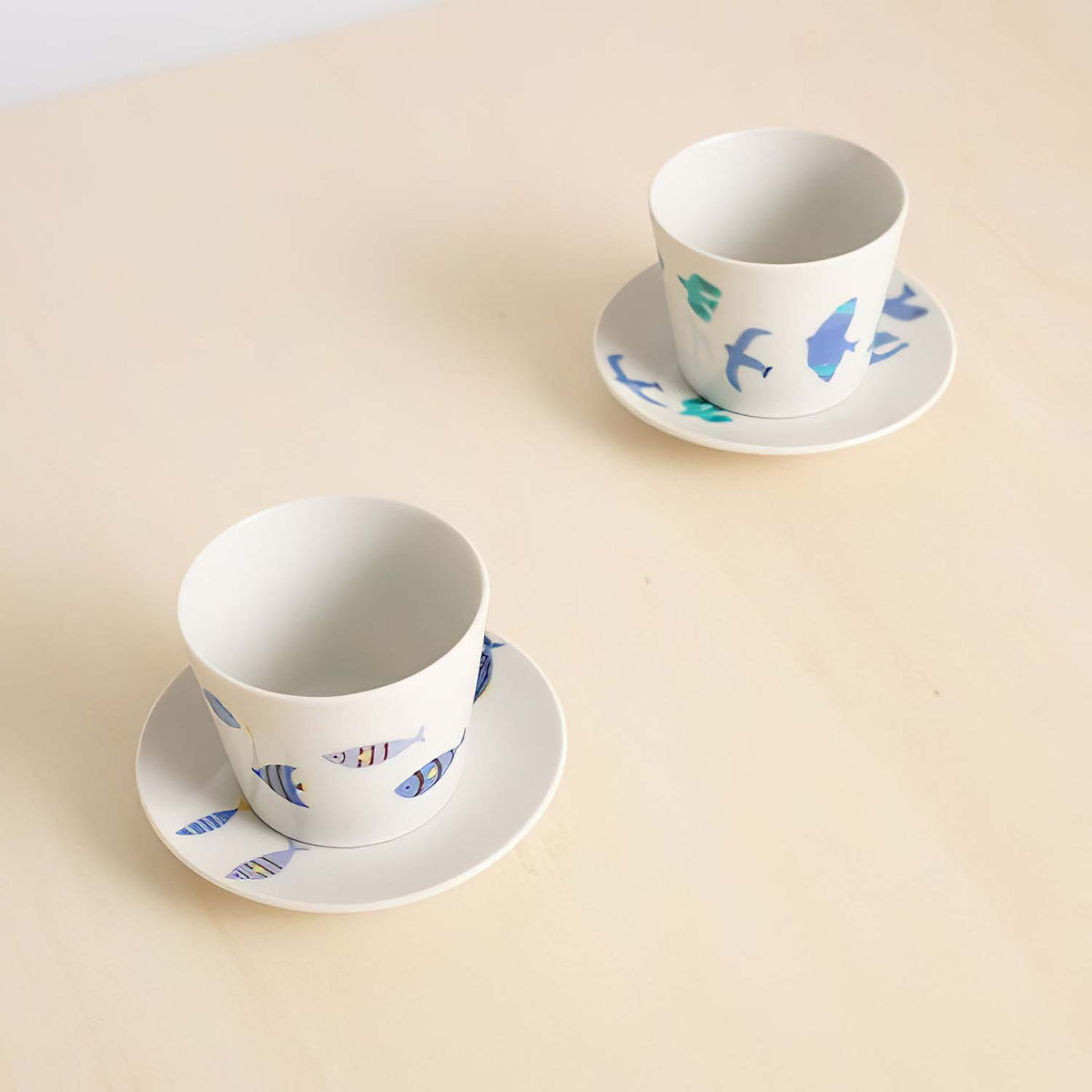 Harekutani Porcelain Blue Bird Cup &amp; Saucer