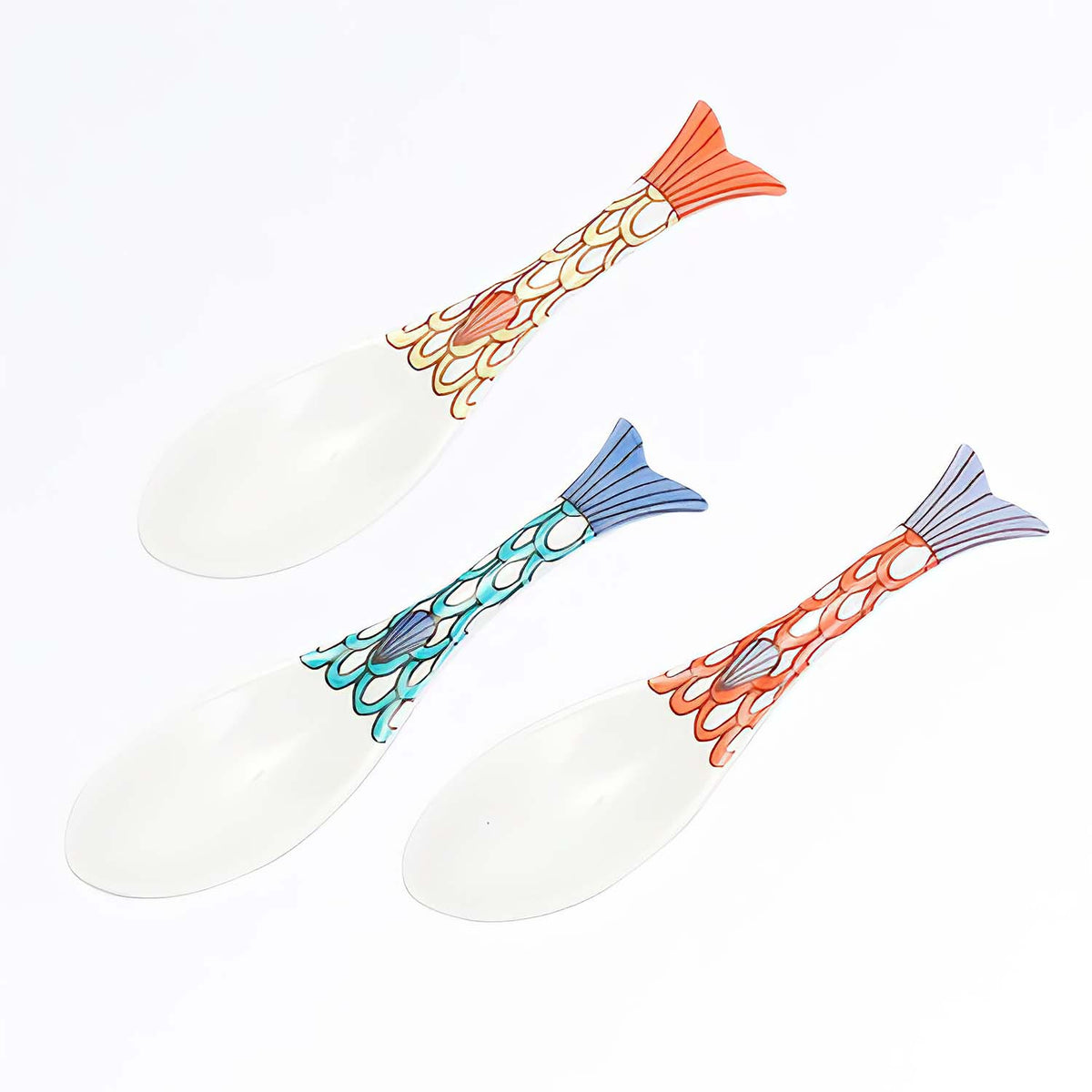Harekutani Porcelain Fish Renge Spoon