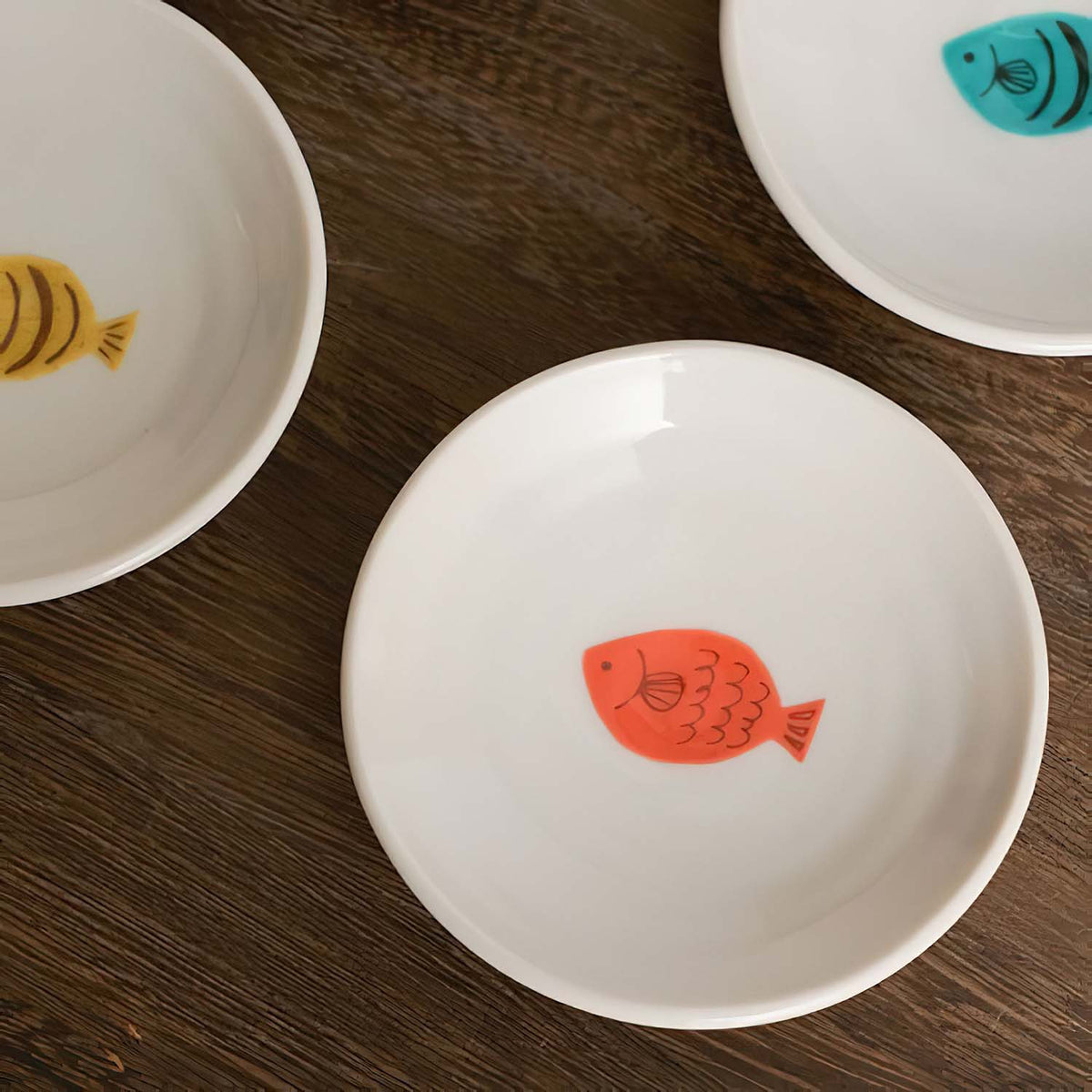 Harekutani Porcelain Fish Small Plate Set (4 Plates)