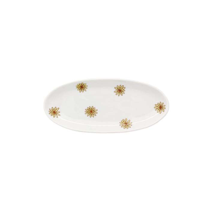 Harekutani Porcelain Flower Oval Plate