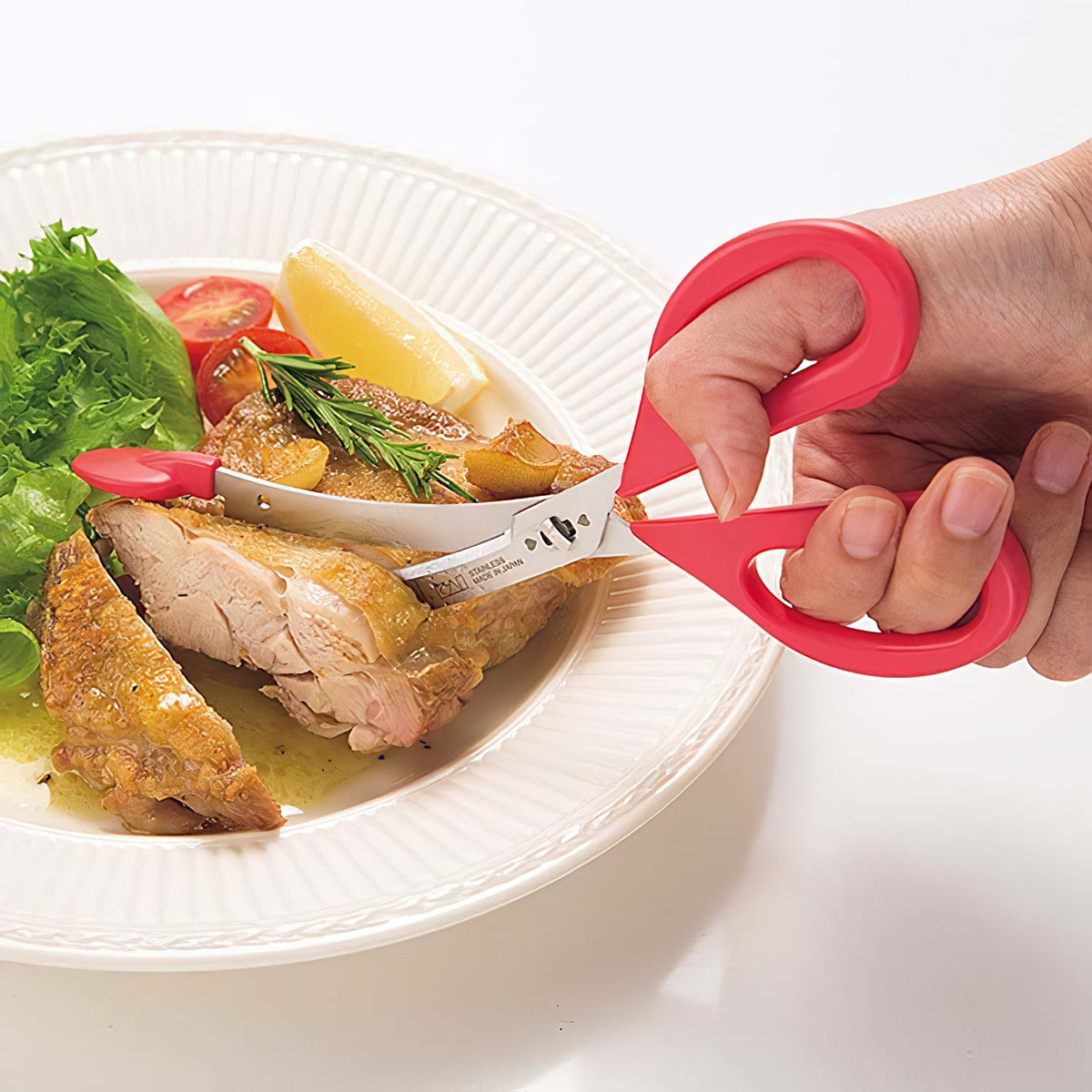 Kai Stainless Steel Kitchen Scissors with Tongs