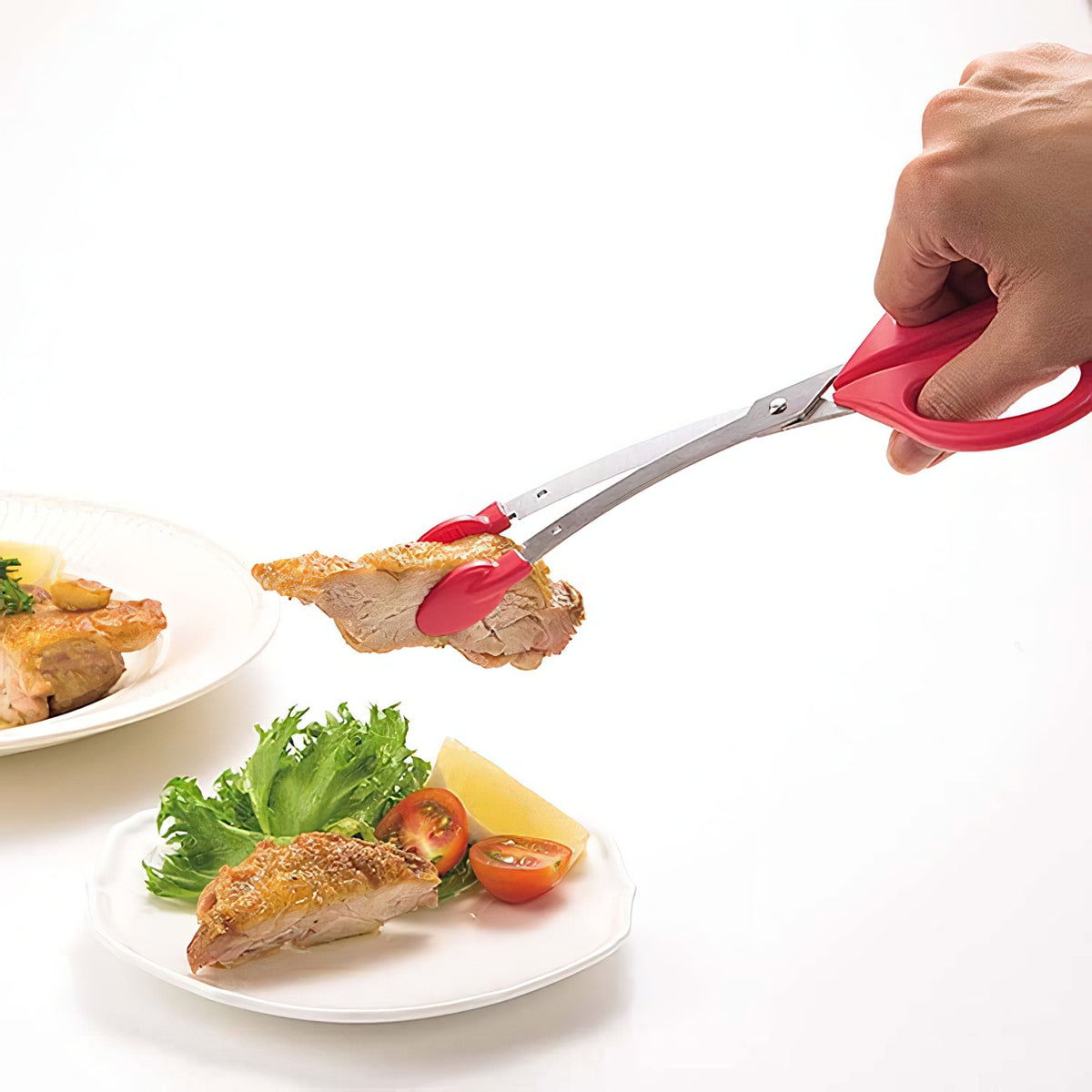 Kai Stainless Steel Kitchen Scissors with Tongs