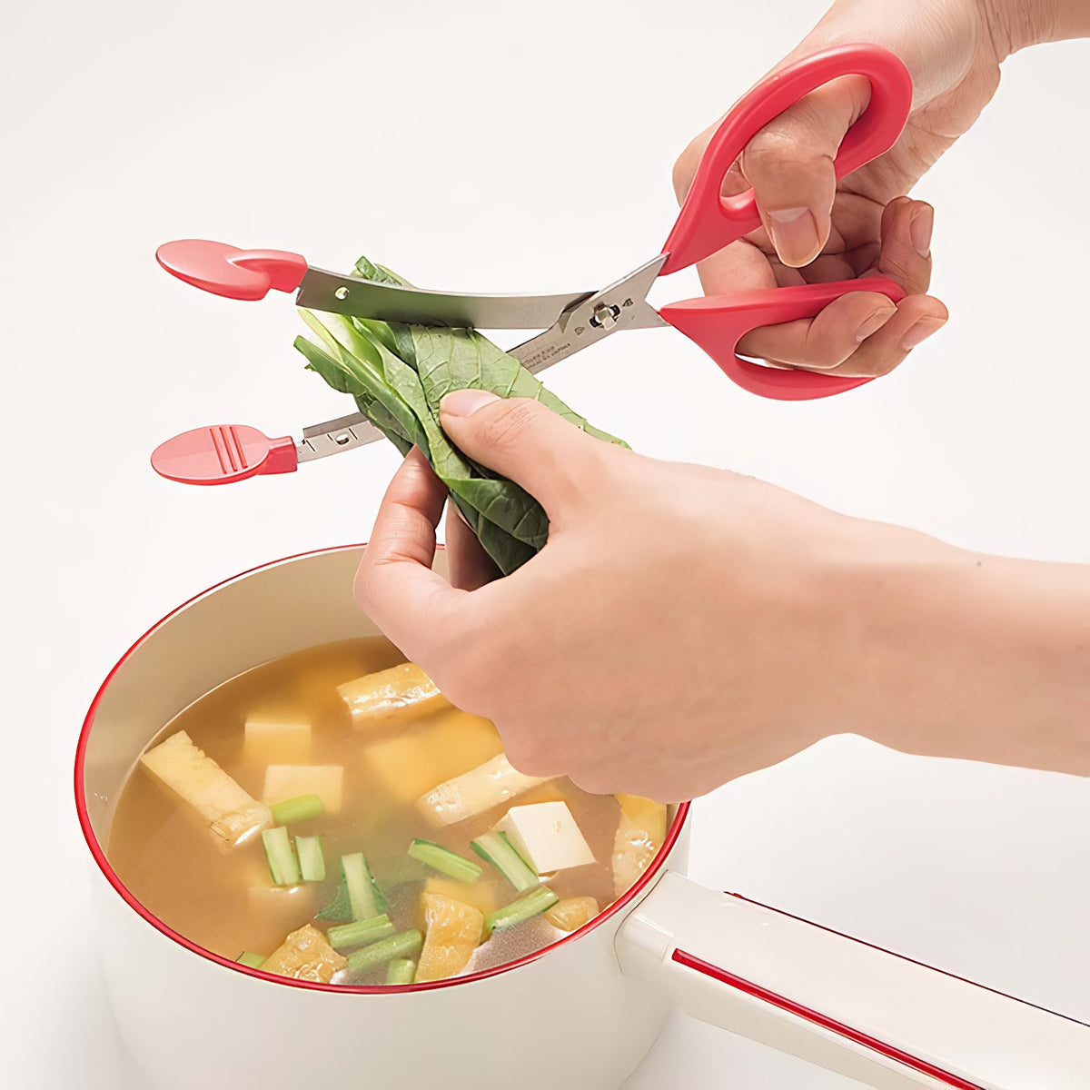Kai Stainless Steel Kitchen Scissors with Tongs