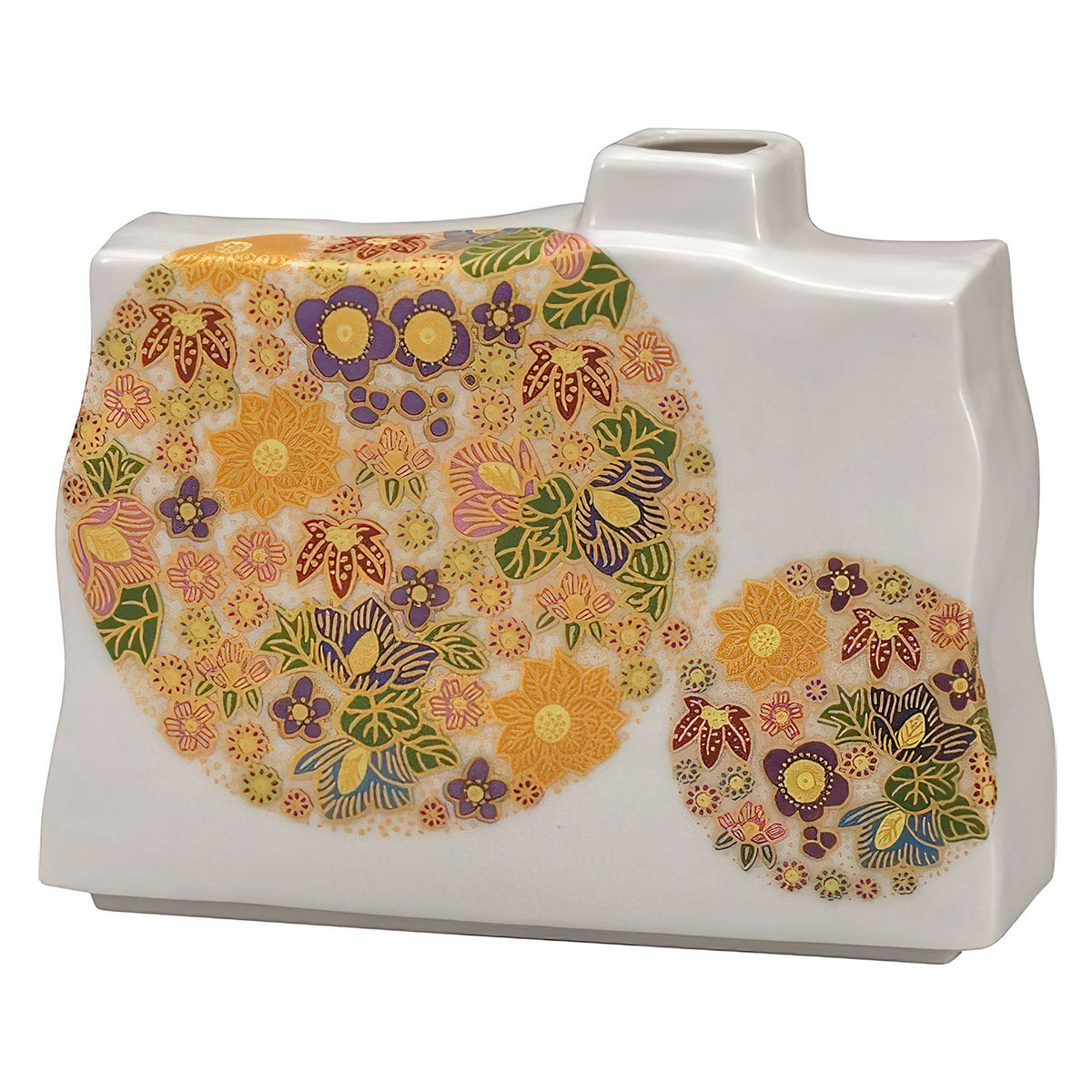 Kutani Ware Porcelain Single-flower Vase Hanazume
