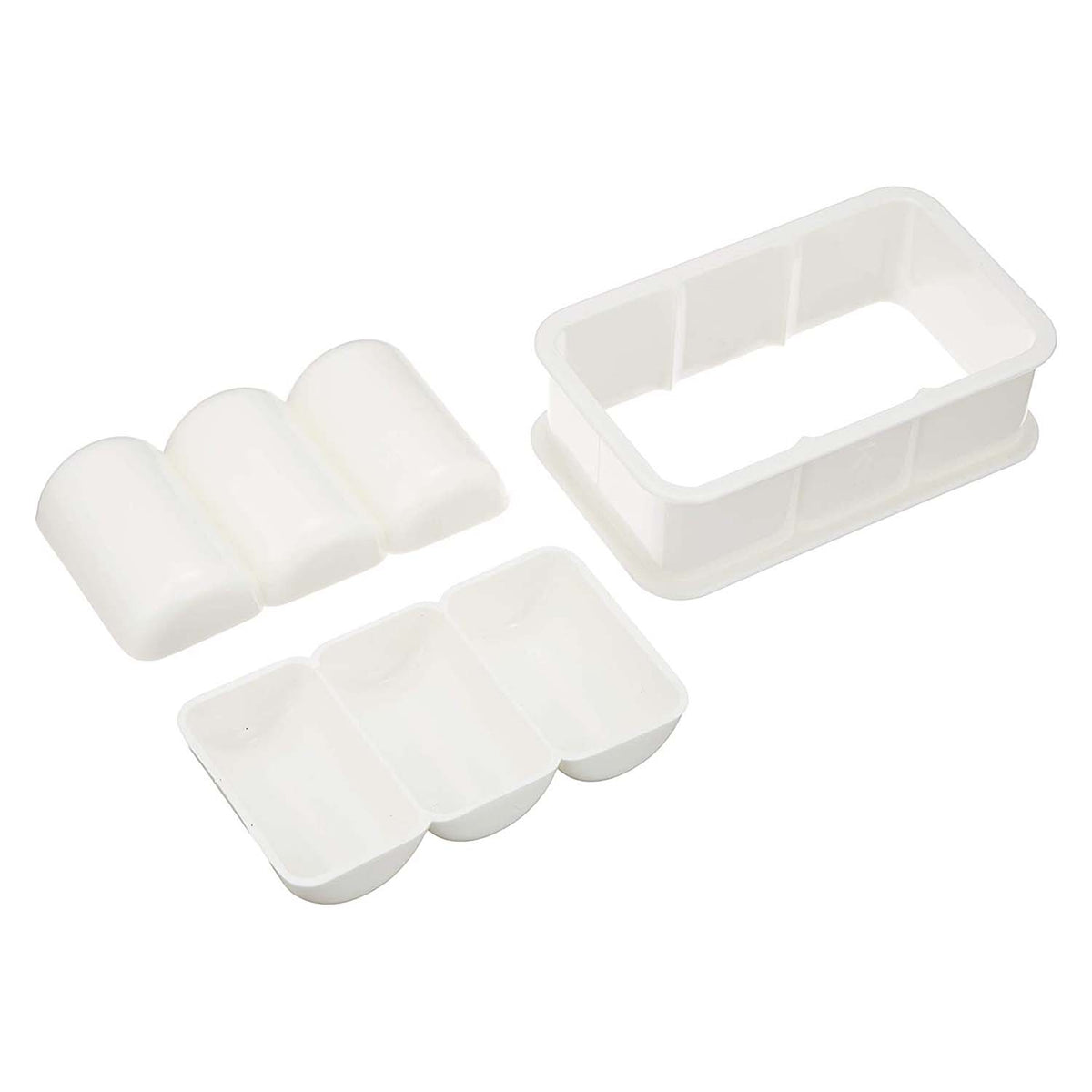 Nishiki Kasei Polypropylene Bale Shaped Onigiri Rice Ball Mold 3-Piece