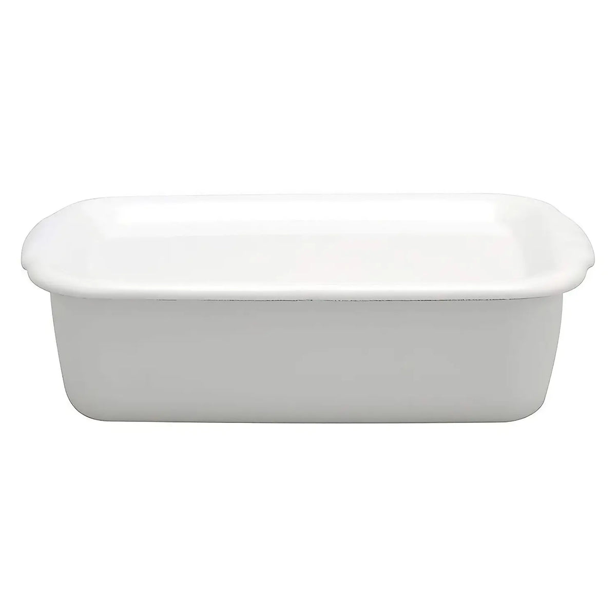 Noda Horo White Series Enamel Rectangle Deep Food Containers with Enamel Lid