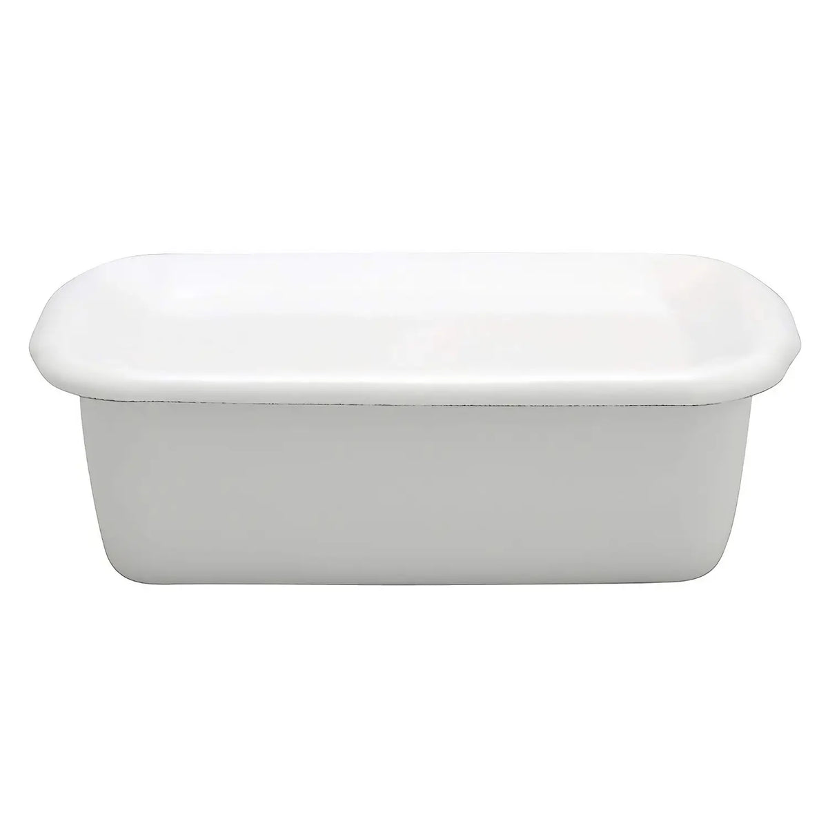 Noda Horo White Series Enamel Rectangle Deep Food Containers with Enamel Lid