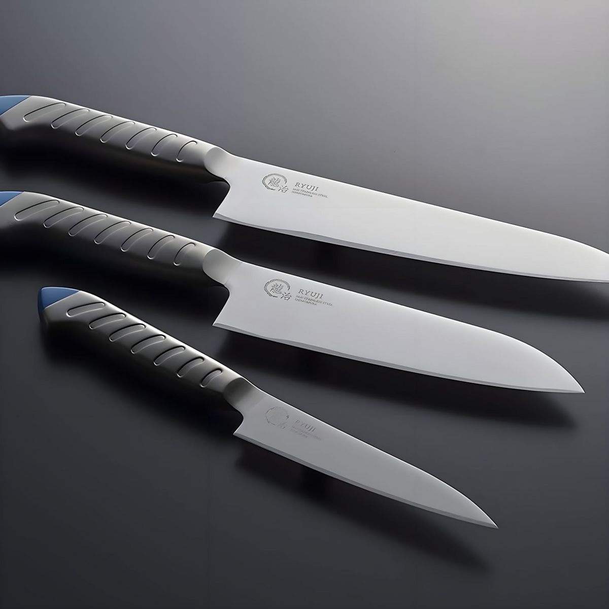 RYUJI Molybdenum Steel Santoku Knife
