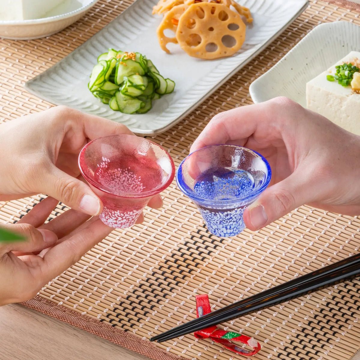 Toyo Sasaki Glass Mt. Fuji Soda Lime Glass Cold Sake Cup