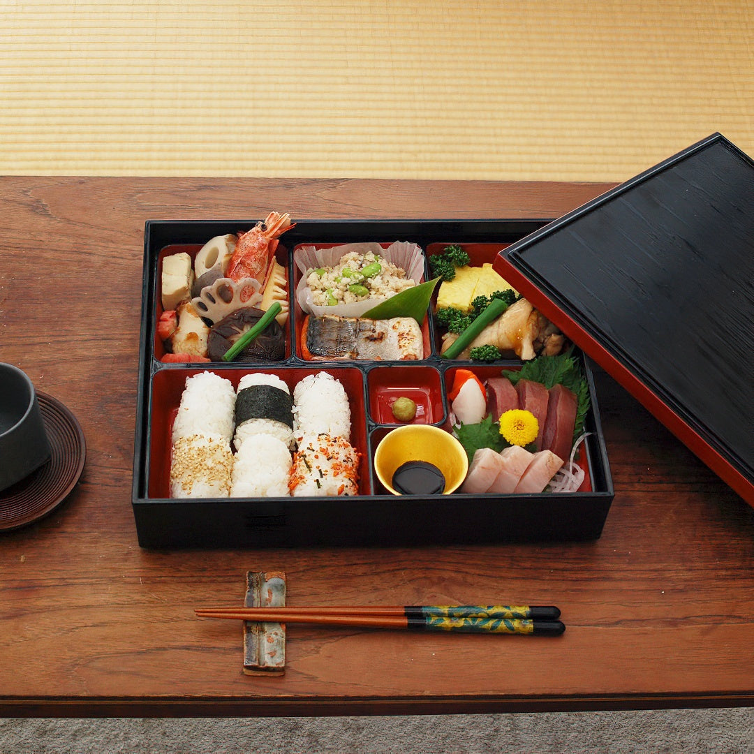 Wakaizumi Shikki ABS Resin 6-Divided Shokado Bento Box