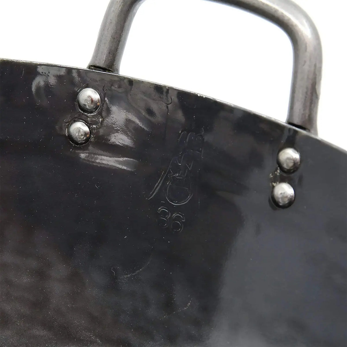Yamada Hammered Iron Double-Handle Deep Wok (1.2mm Thickness)
