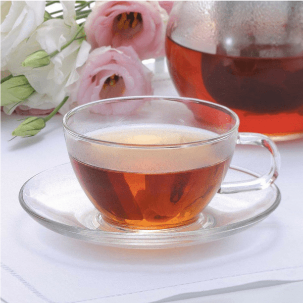 Hario Heat Resistant Glass Teacup &amp; Saucer 230ml Cups &amp; Saucers
