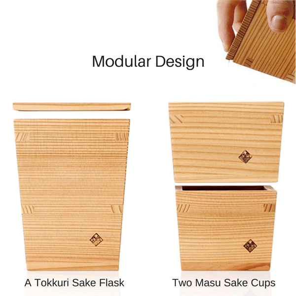 Miranda Style Omoeraku Handcrafted Japanese Cedar Masu Box Sake Cup (4 Sizes) Cups