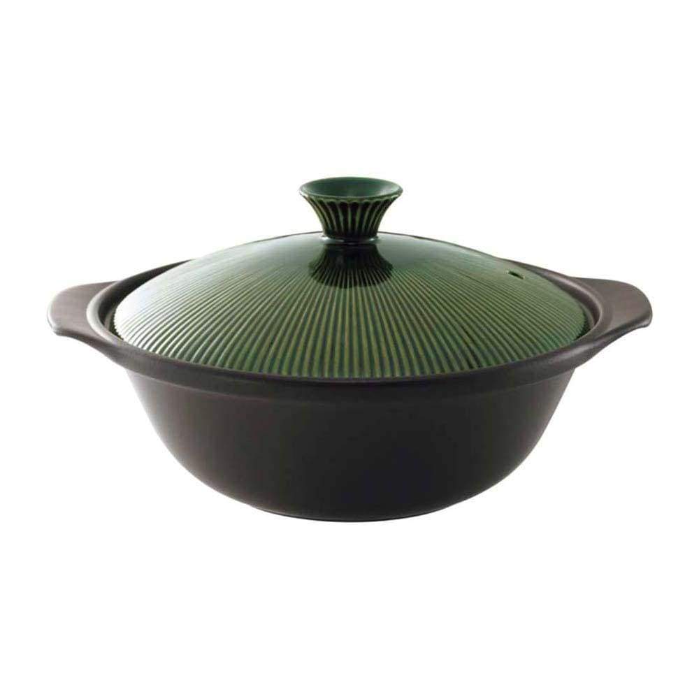 MIYAWO ｻｰﾏﾃｯｸ 直火土鍋 6.5号 ｸﾞﾘｰﾝ Donabe Casserole Dishes