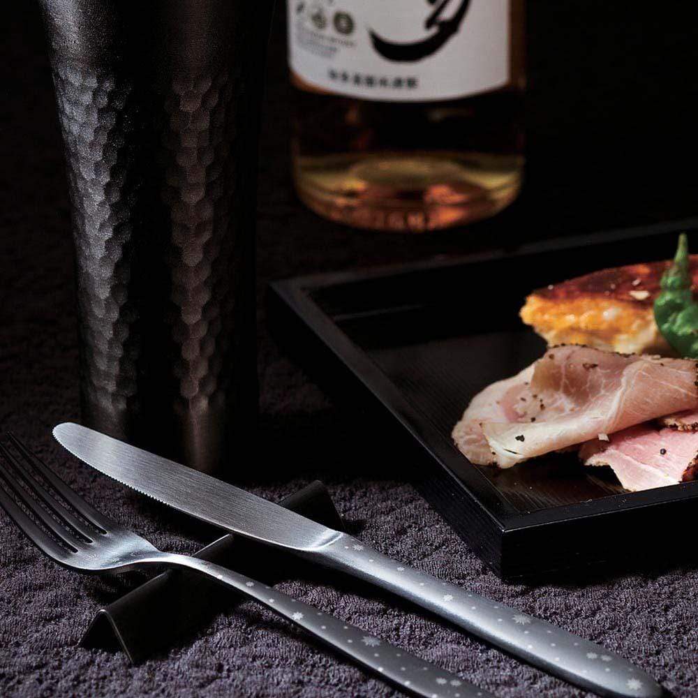 Todai Rikyu Black Crystal Pattern Butter Knife Butter Knives