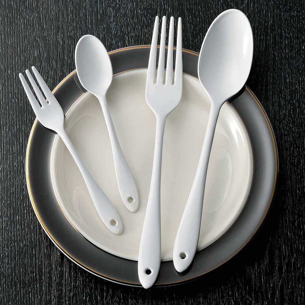 Wada Napoli Enameled Cutlery Dessert Spoon (White) Spoons